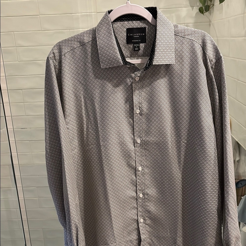 Gray Patterned Men's Shirt